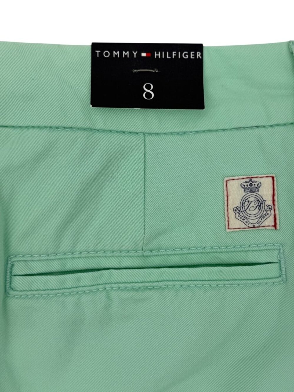NWT Tommy Hilfiger Green Cotton Shorts | 2012 Preppy Retro Athleisure Minimalist - Picture 10 of 14